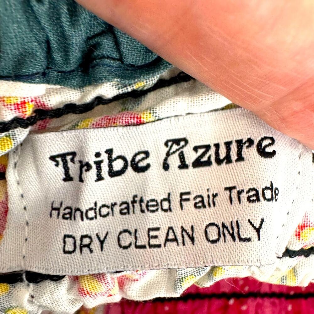 Euc Tribe Azure Women’s Patchwork Drop Crotch Har… - image 3